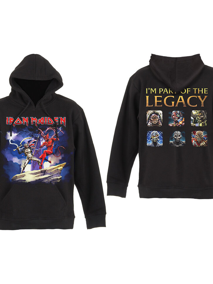 pro dokonalý a originální outfit Černá mikina s kapucí Iron Maiden Legacy Beast Fight