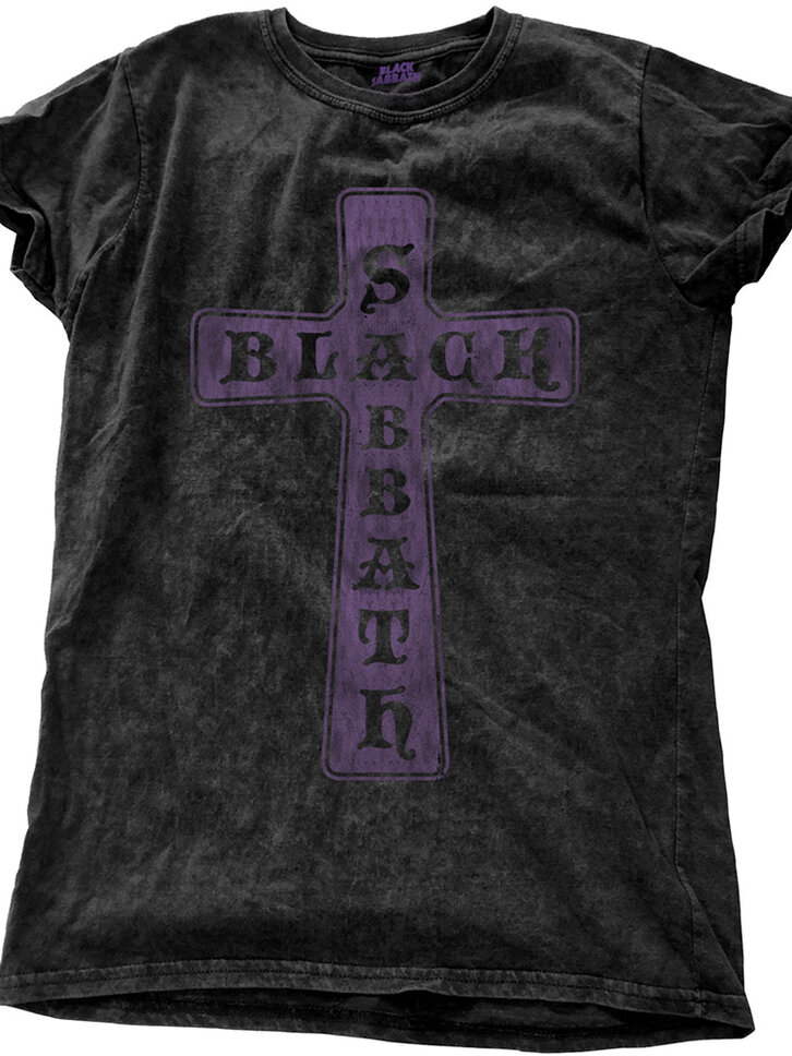 ОТСТЪПКА Дамска тениска Black Sabbath Vintage Cross with Snow Wash Finishing