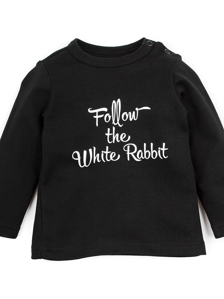 a tökéletes és egyedi ruházathoz Fekete gyerek póló Follow the rabbit