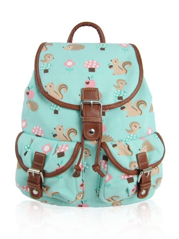 Pre dokonalý a originálny outfit Tyrkysový vak Lesné zvieratá