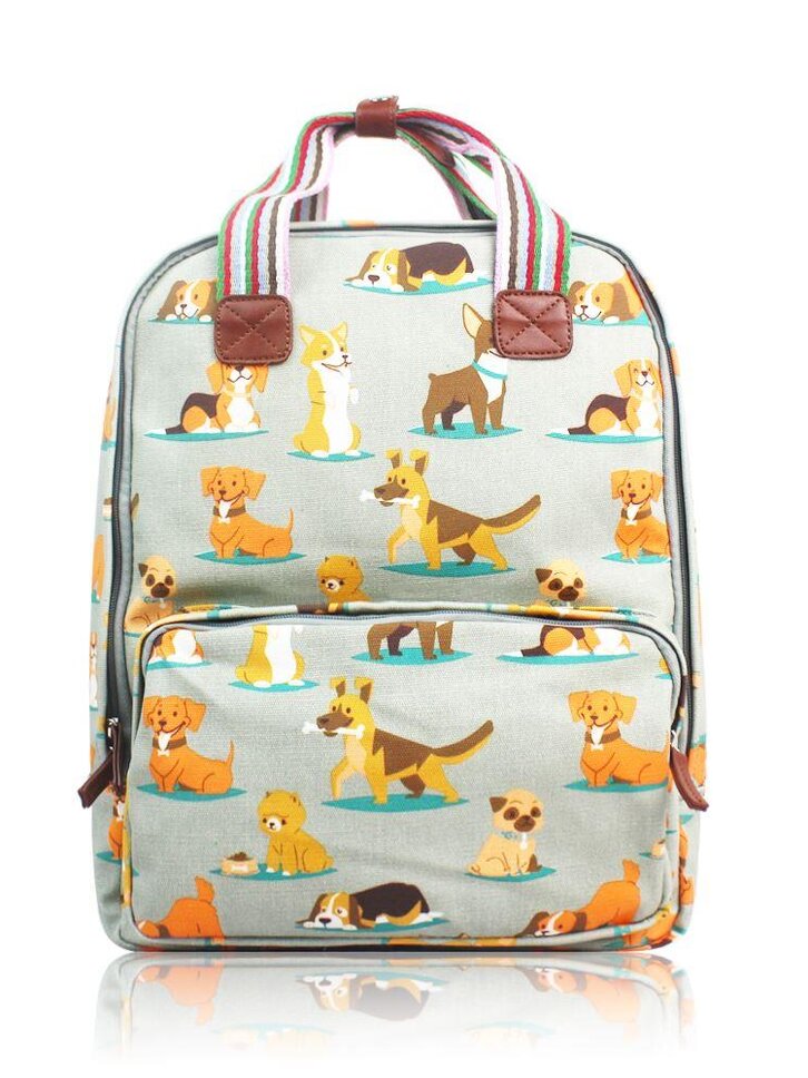 Foto Šedý batoh na notebook Pejsci