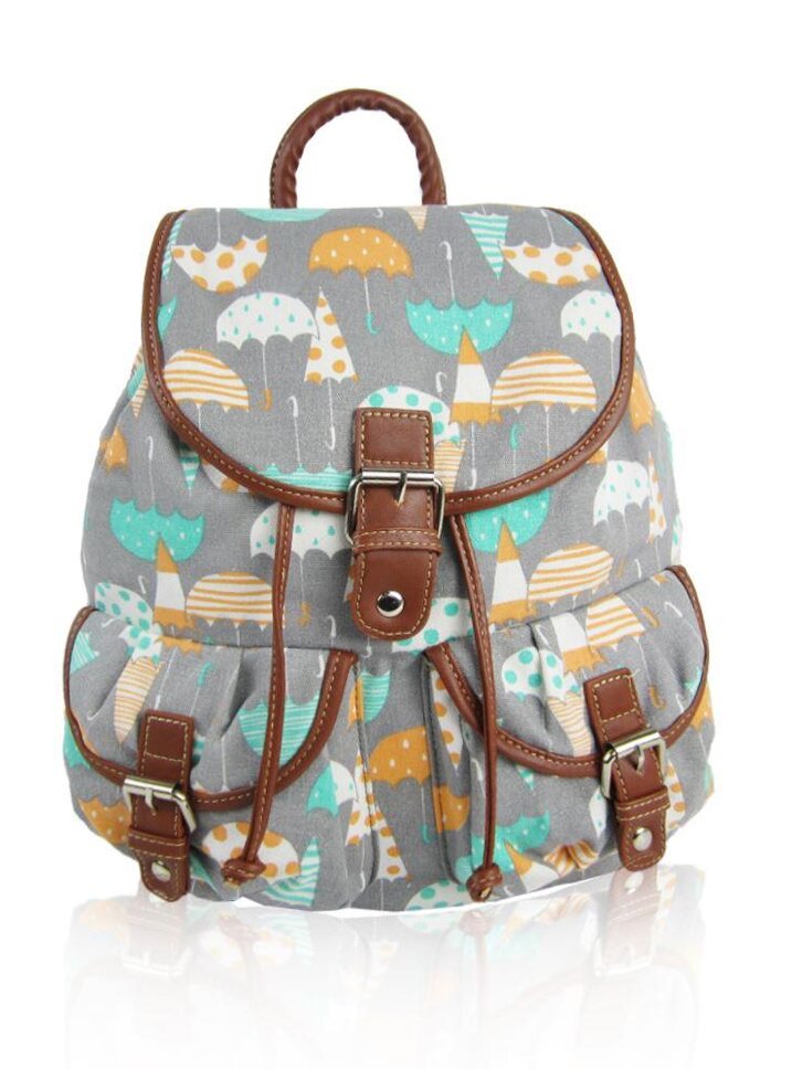 Kiárusítás Szürke hátizsák Retró esernyők