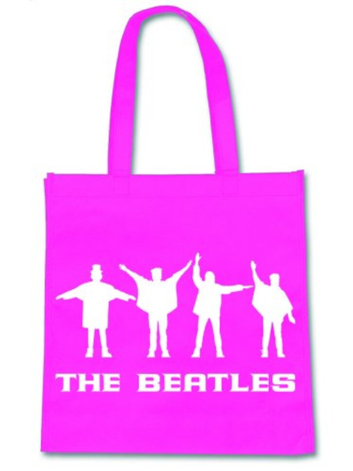 Geschenktipp Rosa Leinen Öko-Tasche The Beatles Help! Semaphore