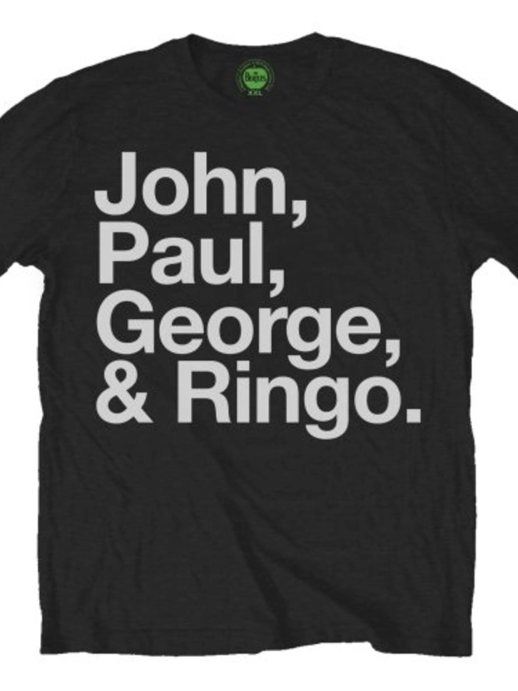 Lifestyle foto Čierne Tričko The Beatles John, Paul, George & Ringo 