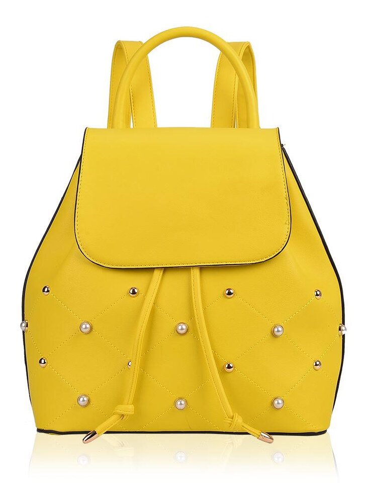 Hľadáte originálny a nezvyčajný darček? Obdarovaného zaručene prekvapí Žltý ruksak z PU kože Olívia