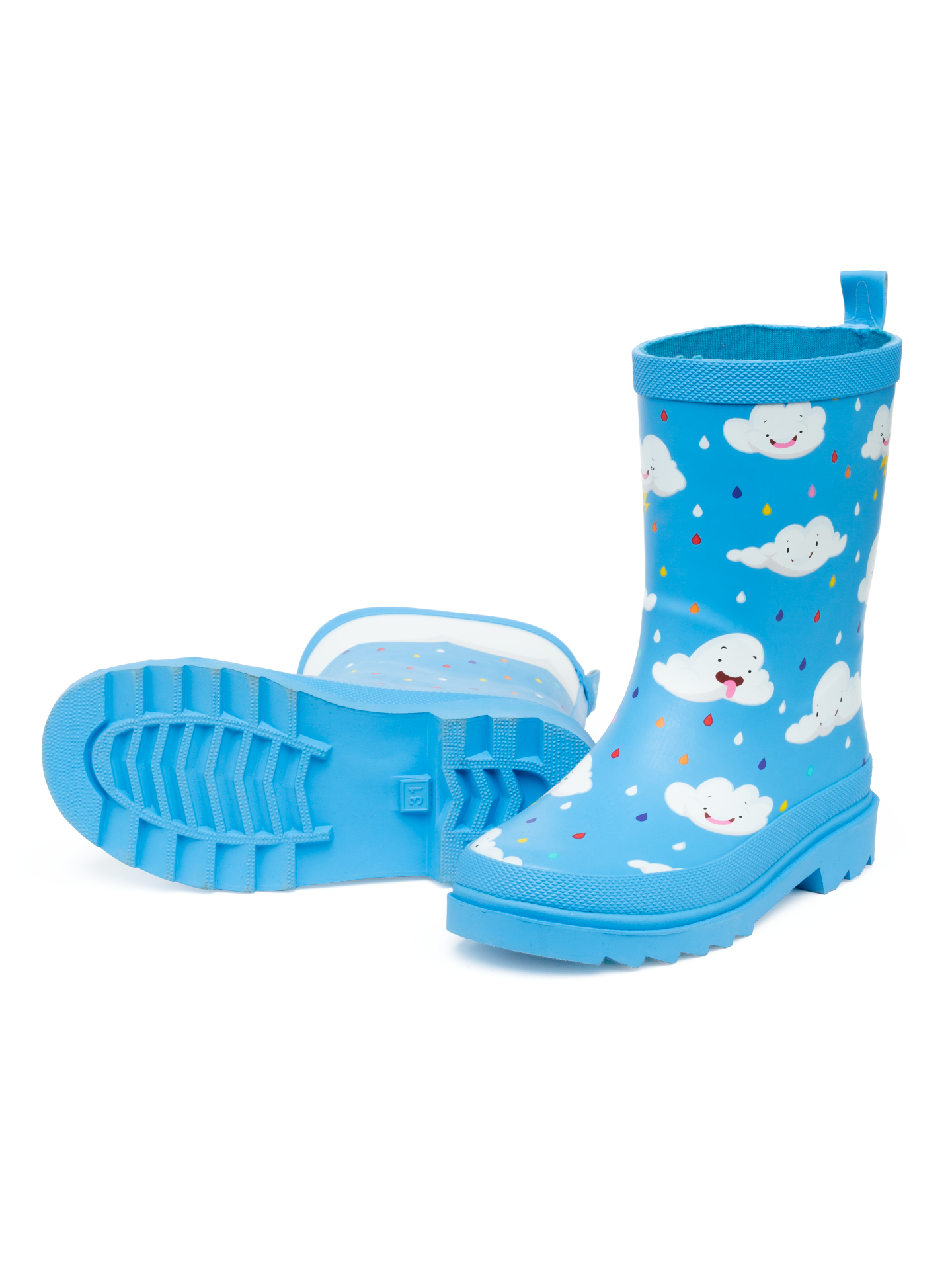 Kids' Rain Boots Rainy Clouds Dedoles