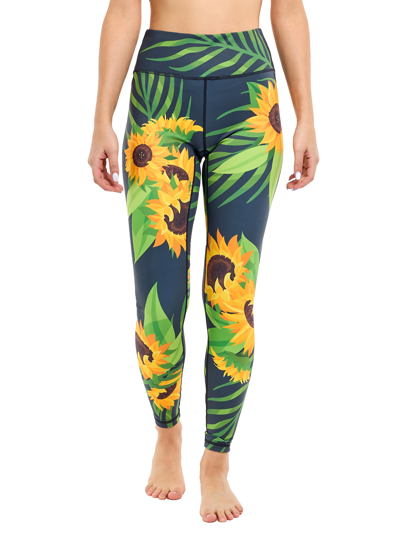 Gym Leggings Sunflower & Leaves Dedoles