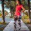 Pre dokonalý a originálny outfit Ladies' Sport Mesh Leggings - Romantic Flowers