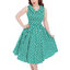 Tip na darček Zelené bodkované retro  pin up šaty