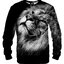 Obrázok produktu Суичър без качулка Черно бял лъв