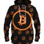Kiárusítás Pulóver kapucnival Bitcoin motívum