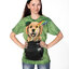 Szerezzen magának örömet ezzel a Dedoles darabbal Varázslatos arany retriever kölyökkutya póló