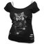 Wyprzedaż Ladies' T-shirt 2in1 Plus Size Cat's Claws