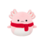 Výnimočný darček od Dedoles Squishmallows Archie l'axolotl rosa con sciarpa morbida, 30 cm