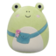 Eredeti ajándék a Dedolestől SQUISHMALLOWS Wendy, a zöld béka táskával, 20 cm