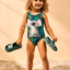 Obrázok produktu Costume da bagno Buonumore da bambina Koala e foglie