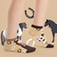 Pre dokonalý a originálny outfit Vrolijke enkelsokken voor kinderen Paarden