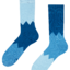 Ausverkauf Blaue warme Socken Zickzack