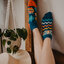 Lifestyle foto Veselé členkové ponožky Múdra sova