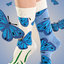 Sale Bamboo Regular Socks Blue Butterfly
