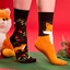 Bereiten Sie sich Freude mit diesem Dedoles-Stück Lustige Socken Fuchs und Blüten