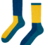 Tip na darček Modro-žlté športové ponožky
