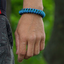 Kedvezmény Kék sportos paracord karkötő Skip állítható csattal