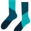 Zľava Turquoise Regular Socks ZigZag