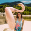 Looking for an original and unusual gift? The gifted person will surely surprise with Women's One-piece Swimsuit Wild Flamingo
