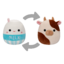 Hľadáte originálny a nezvyčajný darček? Obdarovaného zaručene prekvapí SQUISHMALLOWS 2v1 Kravička Ronnie a mlieko Melly, 13 cm