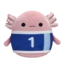 Tip na darček Squishmallows Aksolotl Archie z nogometnim dresom, 20 cm
