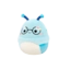 Tip na darček Peluche Squishmallows de 20 cm Cordelia bookworm bleue portant des lunettes décorées de fleurs