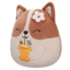 Kiárusítás SQUISHMALLOWS Regina corgi itallal, 20 cm