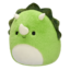 Výnimočný darček od Dedoles Плюшена играчка Squishmallows Fuzzamallows, Зеленият трицератопс Тристан, 30 см