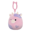 Foto Squishmallows Clip-On Patty die zwinkernde rosa und lila Kuh, 9 cm 