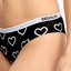 Obrázok produktu Весели дамски бикини Черни и бели сърца