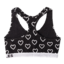 Tip na darček Весел дамски сутиен Черни и бели сърца