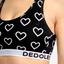 Výnimočný darček od Dedoles Весел дамски сутиен Черни и бели сърца