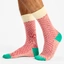 Hľadáte originálny a nezvyčajný darček? Obdarovaného zaručene prekvapí Tyrkysovo-červené vzorované ponožky