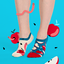 Tip na darček Socquettes rigolotes pour baskets Pomme rouge
