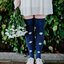 Lifestyle photo Over the Knee Socks White Daisies