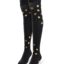 Pre dokonalý a originálny outfit Весели чорапи над коляното Черно кафе