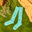 Pre dokonalý a originálny outfit Veselé podkolienky Tyrkysové kamilky