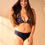 Szerezzen magának örömet ezzel a Dedoles darabbal Fekete bikinialsó, magasított derékkal