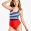 Suchen Sie ein originelles und außergewöhliches Geschenk? überrascht den Beschenkten sicher Lustiger einteiliger Damenbadeanzug Marinestreifen