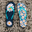 Gift idea Flip Flops with Decoration Charm Daisy Blossom