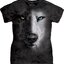 Szerezzen magának örömet ezzel a Dedoles darabbal Dámske tričko Čierno-biely vlk