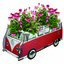Suchen Sie ein originelles und außergewöhliches Geschenk? überrascht den Beschenkten sicher Blumenkasten VW - klein