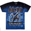 Lifestyle foto Modré batikované hudobné tričko AC/DC We salute you