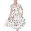 Výpredaj Biele retro pin up šaty Kvitnúca záhrada